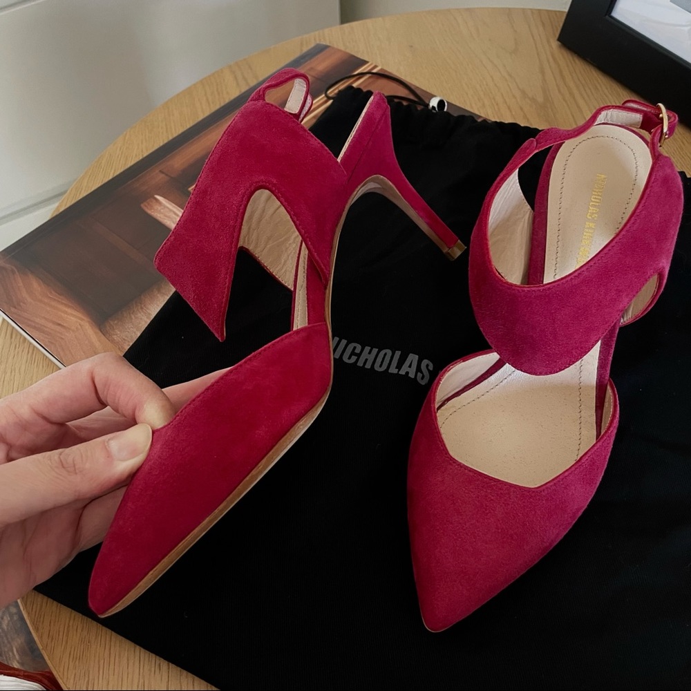 Nicholas Kirkwood Suede Leda Pump Rich Res sz35 Holiday Festival‎ Party